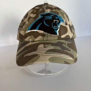 Carolina Panthers Camo Hat 47 Brand NFL Women's Adjustable Sequin Logo